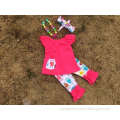 2015 new hot baby girls owl outfits with matching necklace and headband